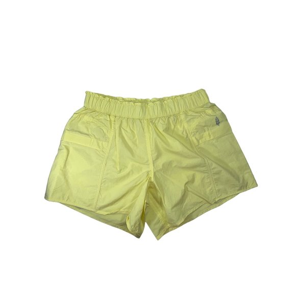 Free People Movement Shorts In The Wild Yellow Athletic Baggy Mid Rise Shorts S - Picture 8 of 10
